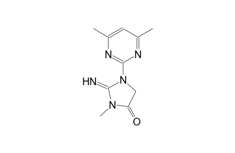 4-imidazolidinone, 1-(4,6-dimethyl-2-pyrimidinyl)-2-imino-3-methyl-