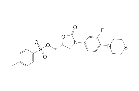 [(5R)-3-(3-fluoranyl-4-thiomorpholin-4-yl-phenyl)-2-oxidanylidene-1,3-oxazolidin-5-yl]methyl 4-methylbenzenesulfonate