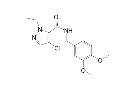 1H-Pyrazole-5-carboxamide, 4-chloro-N-[(3,4-dimethoxyphenyl)methyl]-1-ethyl-