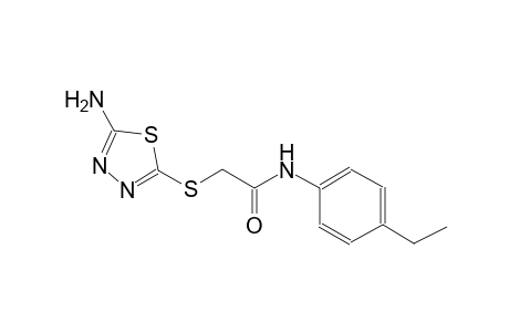 2-[(5-amino-1,3,4-thiadiazol-2-yl)sulfanyl]-N-(4-ethylphenyl)acetamide