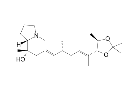 (6Z,8S,8aS)-8-methyl-6-[(E,2R)-2-methyl-5-[(4R,5R)-2,2,5-trimethyl-1,3-dioxolan-4-yl]hex-4-enylidene]-1,2,3,5,7,8a-hexahydroindolizin-8-ol