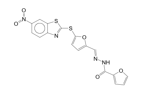 N-[(E)-[5-[(6-nitro-1,3-benzothiazol-2-yl)sulfanyl]-2-furyl]methyleneamino]furan-2-carboxamide