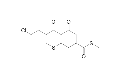 3-Cyclohexene-1-carbothioic acid, 4-(4-chloro-1-oxobutyl)-3-(methylthio)-5-oxo-, S-methyl ester