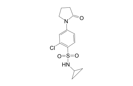2-Chloro-N-cyclopropyl-4-(2-oxo-1-pyrrolidinyl)benzenesulfonamide