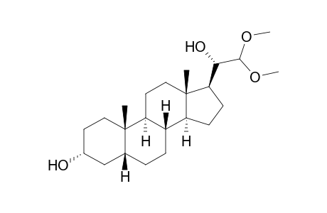 3α,20β-dihydroxy-5β-pregnan-21-al, dimethyl acetal