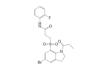 propanamide, 3-[[5-bromo-2,3-dihydro-1-(1-oxopropyl)-1H-indol-7-yl]sulfonyl]-N-(2-fluorophenyl)-