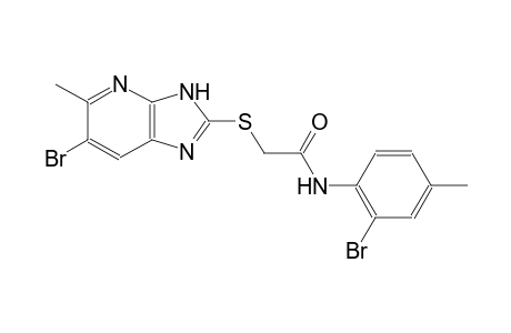 2-[(6-bromo-5-methyl-3H-imidazo[4,5-b]pyridin-2-yl)sulfanyl]-N-(2-bromo-4-methylphenyl)acetamide