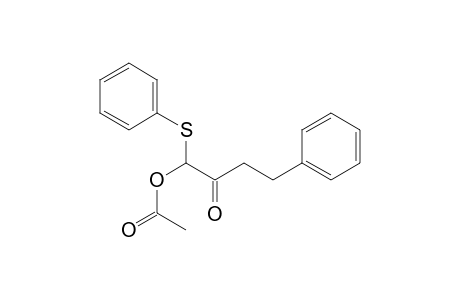 2-Oxo-4-phenyl-1-(phenylthio)butyl acetate