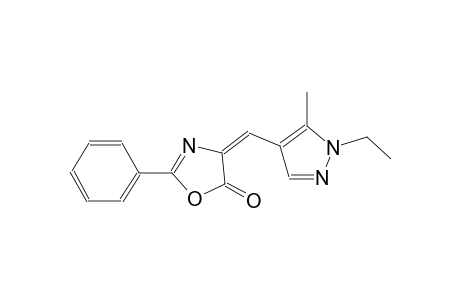 (4E)-4-[(1-ethyl-5-methyl-1H-pyrazol-4-yl)methylene]-2-phenyl-1,3-oxazol-5(4H)-one