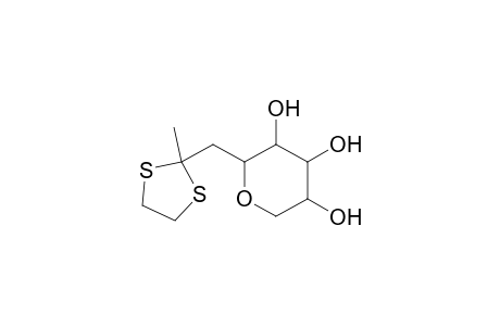 2-(2-Methyl-[1,3]dithiolan-2-ylmethyl)-tetrahydro-pyran-3,4,5-triol