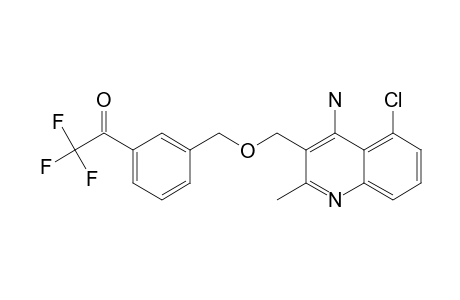 4-AMINO-5-CHLORO-2-METHYL-3-(3-TRIFLUOROACETYLBENZYLOXYMETHYL)-QUINOLINE;FREE-KETONE