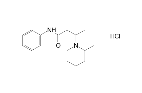 3-(2-methylpiperidino)butyranilide, monohydrochloride