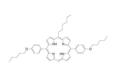 5-Hexyl-10,20-bis(4-pentyloxyphenyl)porphyrin