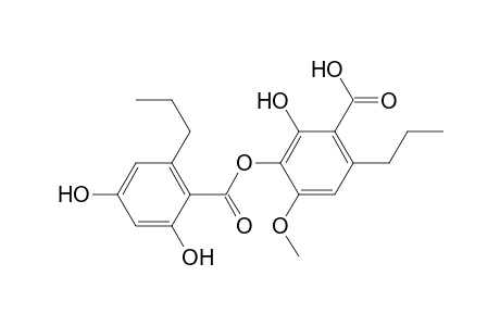 3-[(2,4-dihydroxy-6-propylbenzoyl)oxy]-2-hydroxy-4-methoxy-6-propylbenzoic acid