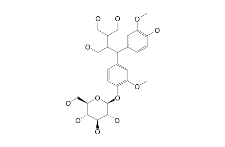 RHEMANEOLIGNAN-C;4-O-BETA-D-GLUCOPYRANOSIDE-2-BENZHYDRYL-3-HYDROXYMETHYL-BUTANE-1,4-DIOL