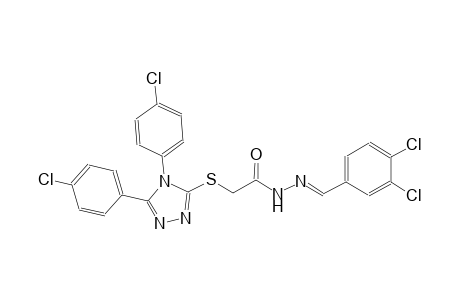 2-{[4,5-bis(4-chlorophenyl)-4H-1,2,4-triazol-3-yl]sulfanyl}-N'-[(E)-(3,4-dichlorophenyl)methylidene]acetohydrazide