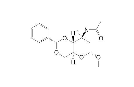 METHYL-3-ACETAMIDO-4,6-O-BENZYLIDENE-2,3-DIDEOXY-3-C-METHYL-ALPHA-D-RIBO-HEXOPYRANOSIDE