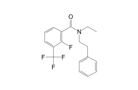 Benzamide, 2-fluoro-3-trifluoromethyl-N-(2-phenylethyl)-N-ethyl-