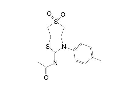N-((2Z)-3-(4-methylphenyl)-5,5-dioxidotetrahydrothieno[3,4-d][1,3]thiazol-2(3H)-ylidene)acetamide