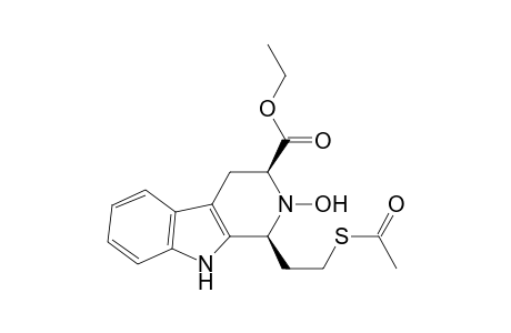 1H-Pyrido[3,4-b]indole-3-carboxylic acid, 1-[2-(acetylthio)ethyl]-2,3,4,9-tetrahydro-2-hydroxy-, ethyl ester, cis-