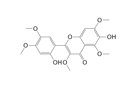 2-(4,5-dimethoxy-2-oxidanyl-phenyl)-3,5,7-trimethoxy-6-oxidanyl-chromen-4-one