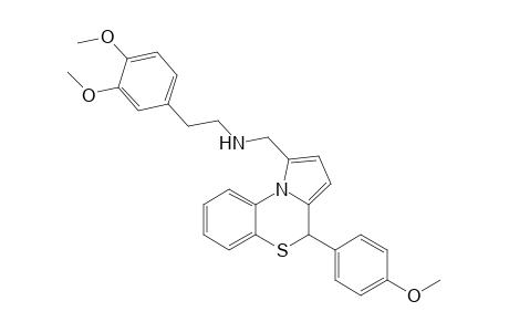 (+-)-1-[[N-[2'-(3',4'-Dimethoxyphenyl)ethyl]amino]methyl]-4-(p-methoxyphenyl)-4H-pyrrolo[2,1-c][1,4]benzothiazine