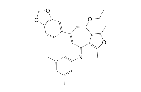 N-[(4E)-6-(1,3-benzodioxol-5-yl)-8-ethoxy-1,3-dimethyl-4H-cyclohepta[c]furan-4-ylidene]-3,5-dimethylaniline
