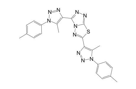 3-[5'-Methyl-1'-(p-tolyl)-1',2',3'-triazol-4'-yl]-6-[5"-methyl-1"-(p-methylphenyl)-1",2",3'-triazol-4"-yl]-1,3,4-triazolo[3,4-b]-(1,3,4)-thiadiazole