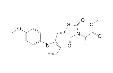 methyl 2-((5E)-5-{[1-(4-methoxyphenyl)-1H-pyrrol-2-yl]methylene}-2,4-dioxo-1,3-thiazolidin-3-yl)propanoate