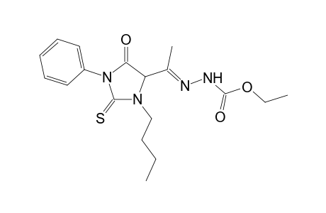 Ethyl 2-[1-(3-butyl-5-oxo-1-phenyl-2-thioxoimidazolidin-4-yl)-ethylidene]hydrazinecarboxylate