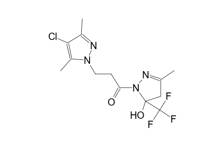 1-[3-(4-chloro-3,5-dimethyl-1H-pyrazol-1-yl)propanoyl]-3-methyl-5-(trifluoromethyl)-4,5-dihydro-1H-pyrazol-5-ol