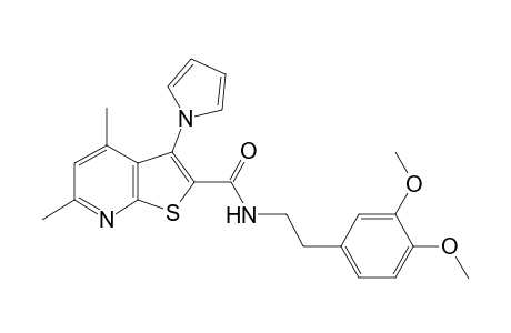 N-homoveratryl-4,6-dimethyl-3-pyrrol-1-yl-thieno[2,3-b]pyridine-2-carboxamide
