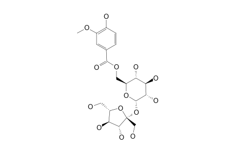 BETA-D-FRUCTOFURANOSYL-ALPHA-D-(6-VANILLOYL)-GLUCOPYRANOSIDE