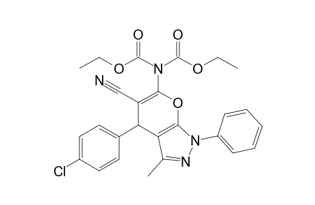 6-[N,N-bis(Ethoxycarbonyl)amino]-4-(p-chlorophenyl)-5-cyano-3-methyl-1-phenyl-4H-pyrano[2,3-c]pyrazole