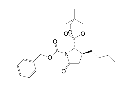 (2S,3S)-2-(4-Methyl-2,6,7-trioxabicyclo[2.2.2]oct-1-yl)-5-oxo-3-butylpyrrolidine-1-carboxylic acid benzyl ester
