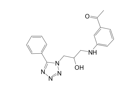 1-Ethanone, 1-[3-[[2-hydroxy-3-(5-phenyl-1H-1,2,3,4-tetrazol-1-yl)propyl]amino]phenyl]-