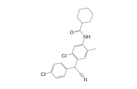 Cyclohexanecarboxamide, N-[5-chloro-4-[(4-chlorophenyl)cyanomethyl]-2-methylphenyl]-
