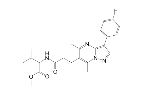 valine, N-[3-[3-(4-fluorophenyl)-2,5,7-trimethylpyrazolo[1,5-a]pyrimidin-6-yl]-1-oxopropyl]-, methyl ester