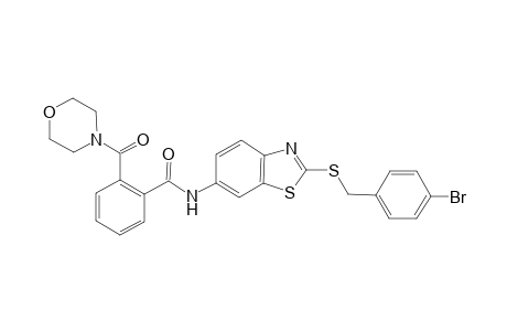 N-[2-[(4-bromobenzyl)thio]-1,3-benzothiazol-6-yl]-2-(morpholine-4-carbonyl)benzamide