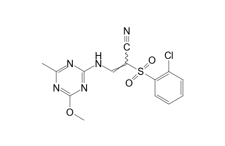 2-[(o-chlorophenyl)sulfonyl]-3-[(4-methoxy-6-methyl-s-triazin-2-yl)amino]acrylonitrile