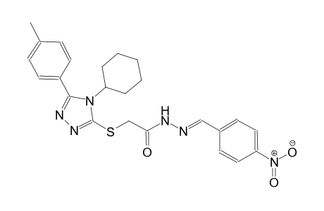 2-{[4-cyclohexyl-5-(4-methylphenyl)-4H-1,2,4-triazol-3-yl]sulfanyl}-N'-[(E)-(4-nitrophenyl)methylidene]acetohydrazide
