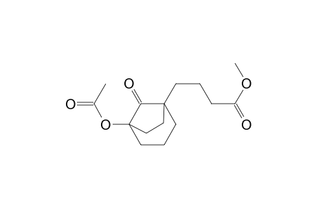 Methyl ester of 5-(acetyloxy)-8-oxo-bicyclo[3.2.1]octane-1-butanoic acid
