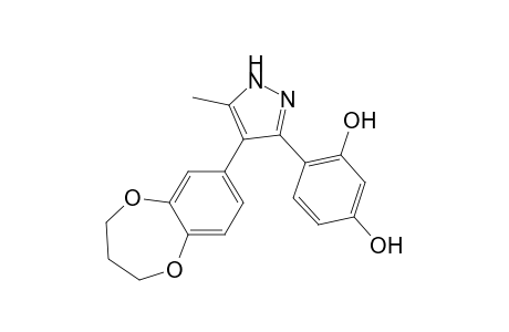 4-[4-(3,4-dihydro-2H-1,5-benzodioxepin-7-yl)-5-methyl-1H-pyrazol-3-yl]-1,3-benzenediol