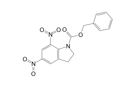 (phenylmethyl) 5,7-dinitro-2,3-dihydroindole-1-carboxylate