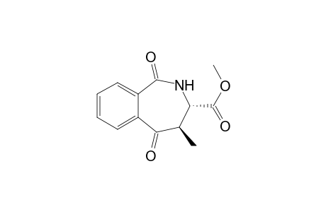 Methyl (3S*,4R*)-2,3,4,5-tetrahydro-4-methyl-1,5-dioxo-1H-benz[c]azepine-3-carboxylate