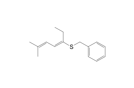 5-Benzylthio-2-methyl-2,4-heptadiene