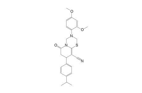 2H,6H-pyrido[2,1-b][1,3,5]thiadiazine-9-carbonitrile, 3-(2,4-dimethoxyphenyl)-3,4,7,8-tetrahydro-8-[4-(1-methylethyl)phenyl]-6-oxo-