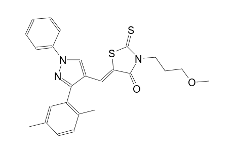 (5Z)-5-{[3-(2,5-dimethylphenyl)-1-phenyl-1H-pyrazol-4-yl]methylene}-3-(3-methoxypropyl)-2-thioxo-1,3-thiazolidin-4-one