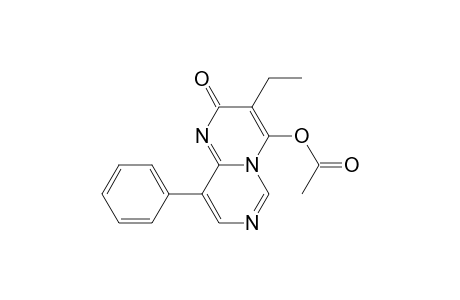 4H-Pyrimido[1,6-a]pyrimidin-4-one, 2-(acetyloxy)-3-ethyl-9-phenyl-