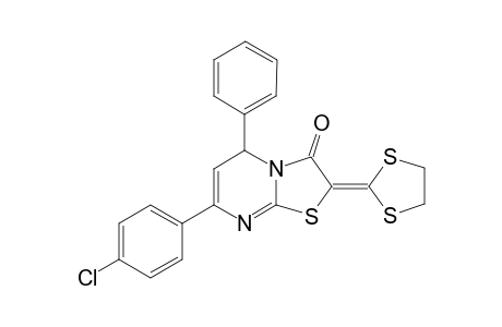 7-(4-Chloro-phenyl)-2-[1,3]dithiolan-2-ylidene-5-phenyl-5H-thiazolo[3,2-a]pyrimidin-3-one